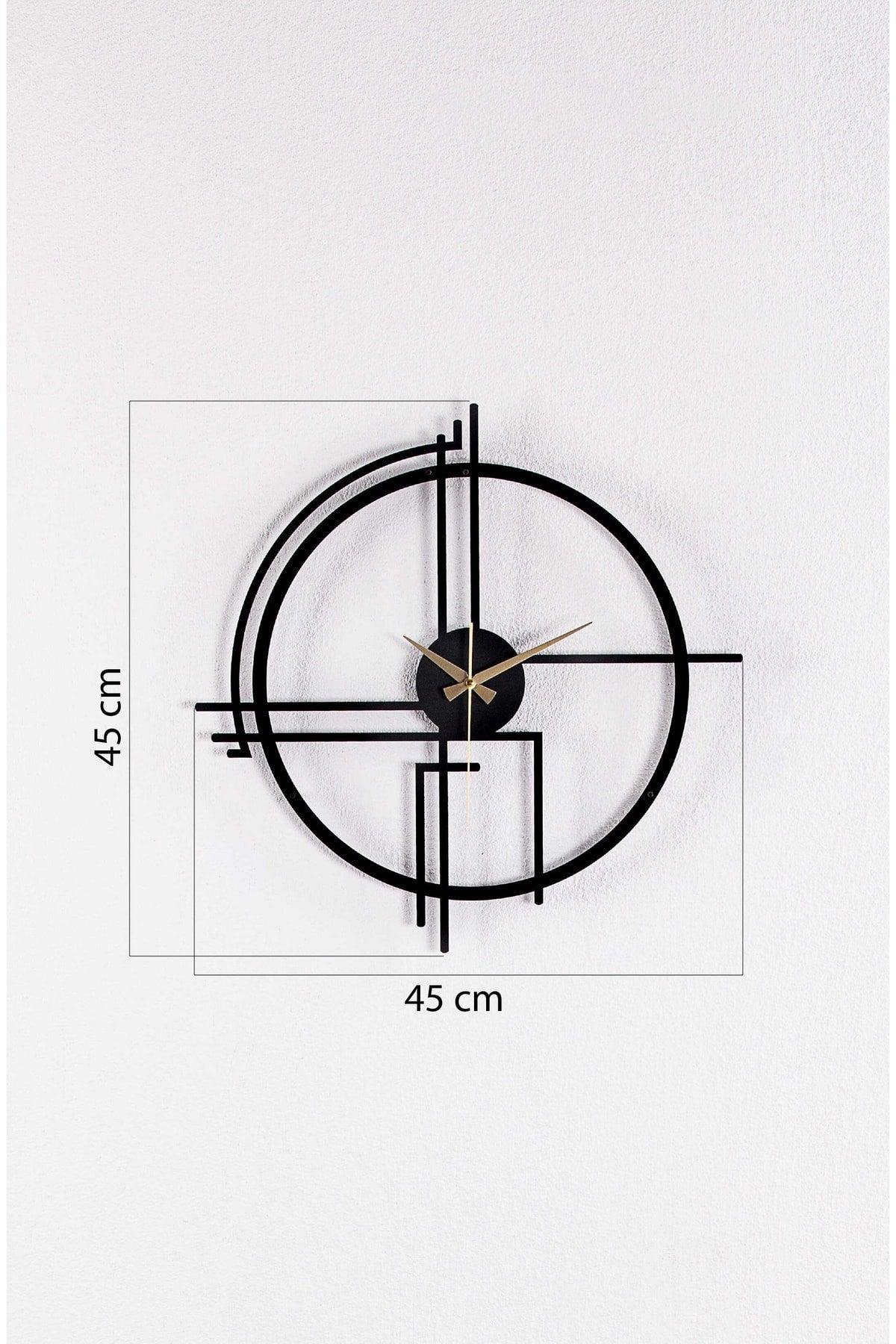 Querencia Metal Black Wall Clock 1.5 mm Thickness 45x45 cm - Swordslife