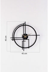 Querencia Metal Black Wall Clock 1.5 mm Thickness 45x45 cm - Swordslife