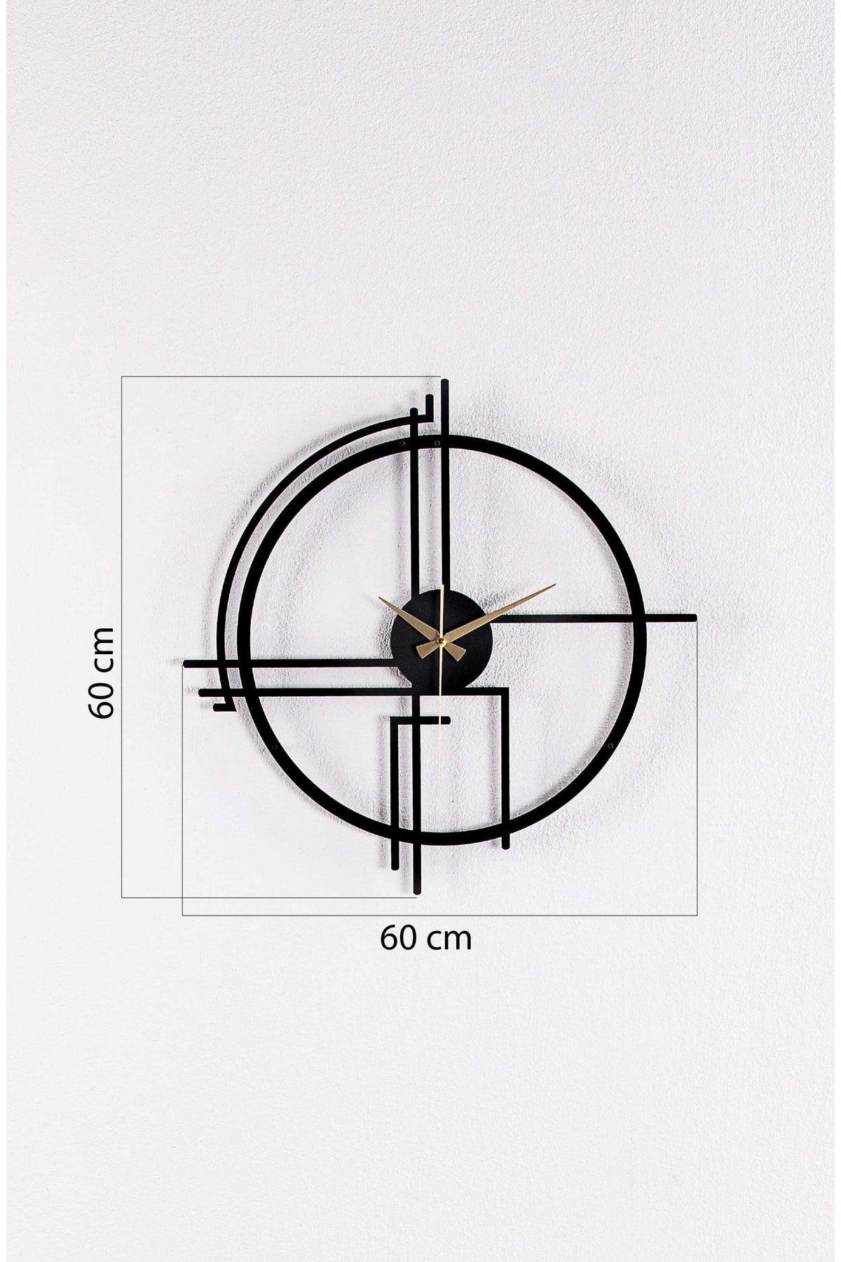 Querencia Metal Black Wall Clock 1.5 Mm Thickness 60x60 Cm - Swordslife