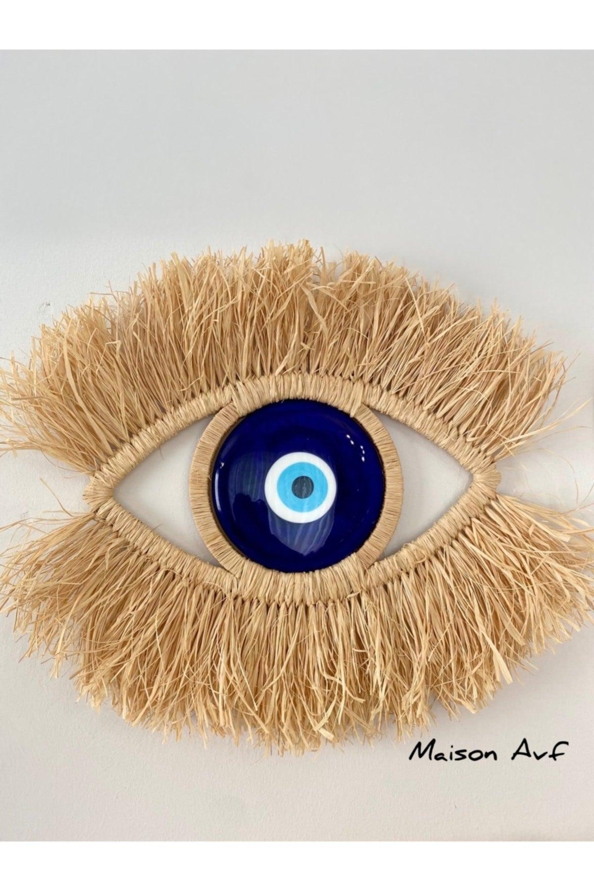 Raffia Evil Eye Eye Medium Diameter 12 cm M076 - Swordslife