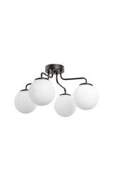 Yağmur 4th Black-white Globe Glass Chandelier - Swordslife