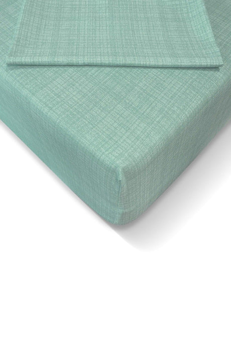 Ranforce 120x200 Cm Elastic Bed Sheet Set - Mint - Swordslife