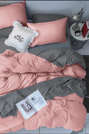 Ranforce Double Duvet Cover Set Salmon Gray - Swordslife