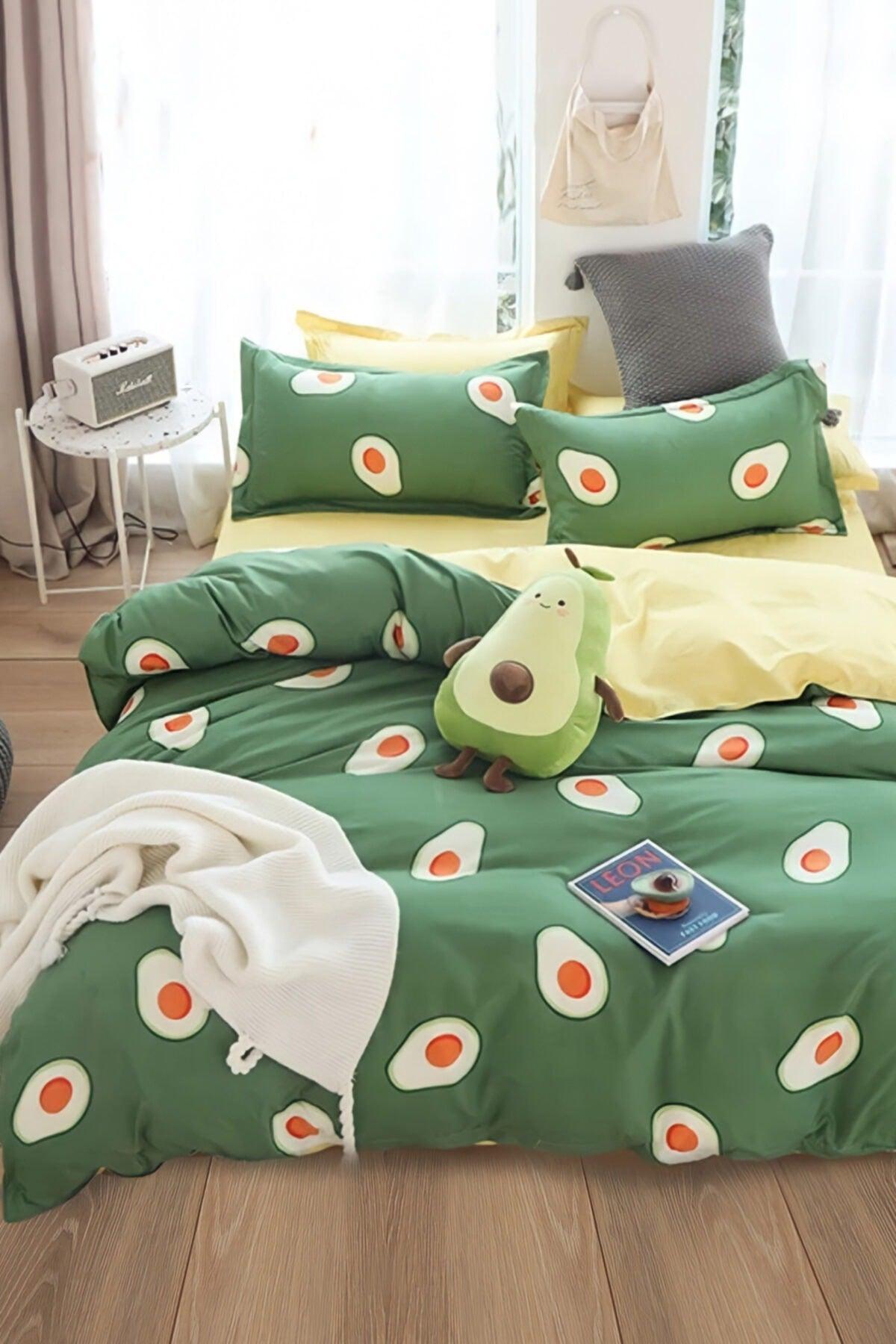 Ranforce Single Avocado Duvet Cover Set - Swordslife