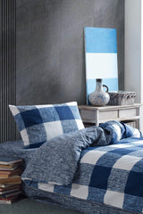 Ranforce Single Duvet Cover Set Cube Blue - Swordslife