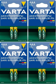 Ready2use 8 Pcs Rechargeable AAA Slim Batteries