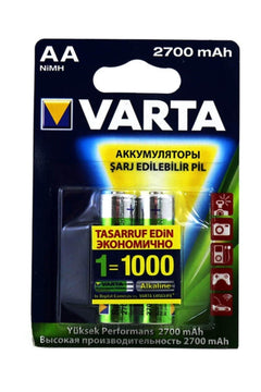 AA Rechargeable Battery 2700 mAh (Pack of 2)