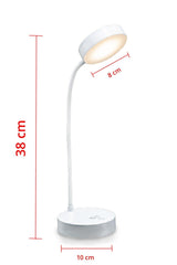 Rechargeable Touch Led Working Reading Light Flexible Desk Lamp 3 Levels White - Swordslife