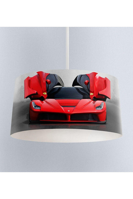 Red Racing Car Pattern Boys' Room 3D Pendant Lamp Chandelier - Swordslife