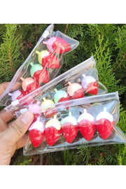 Red Strawberry 5 Pcs Pastel Color Highlighter