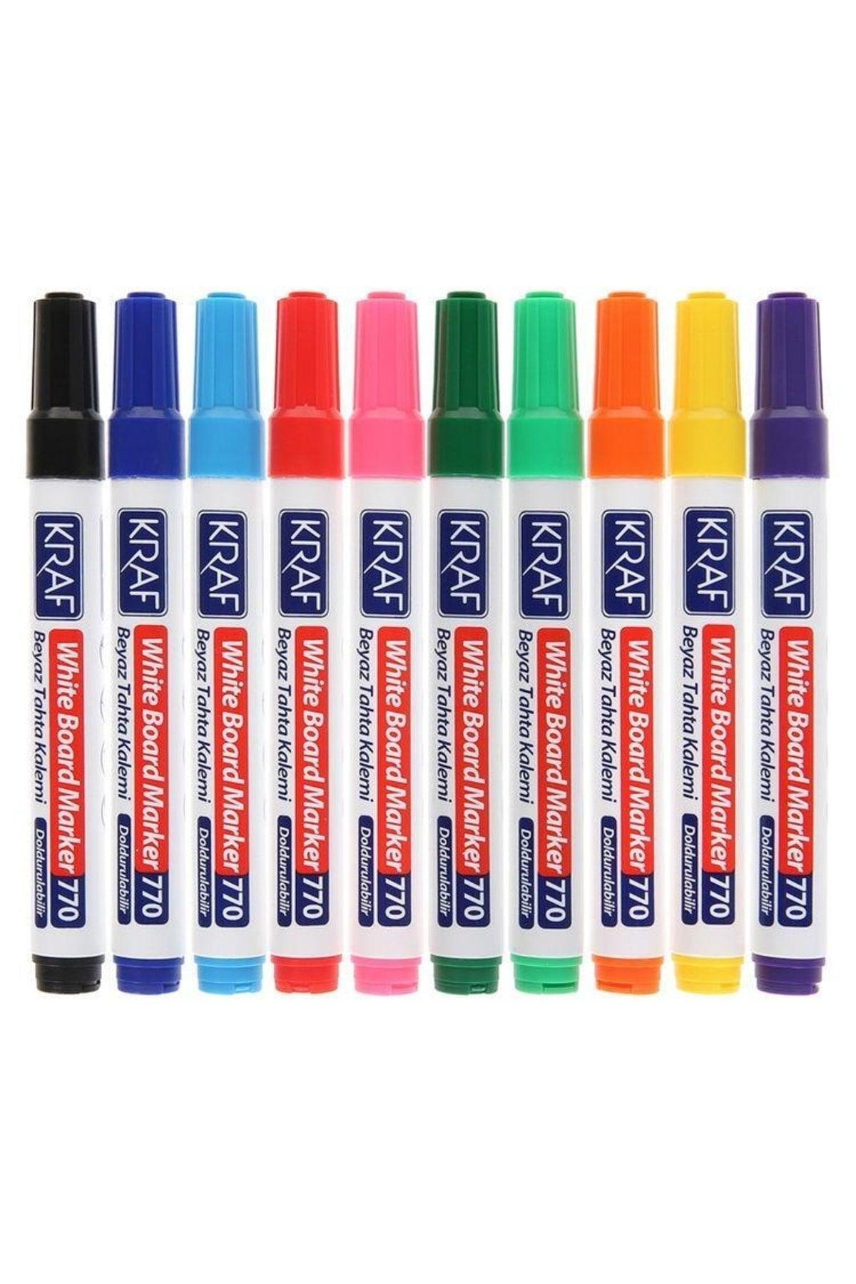 Refillable Whiteboard Pen Set of 10 Colors