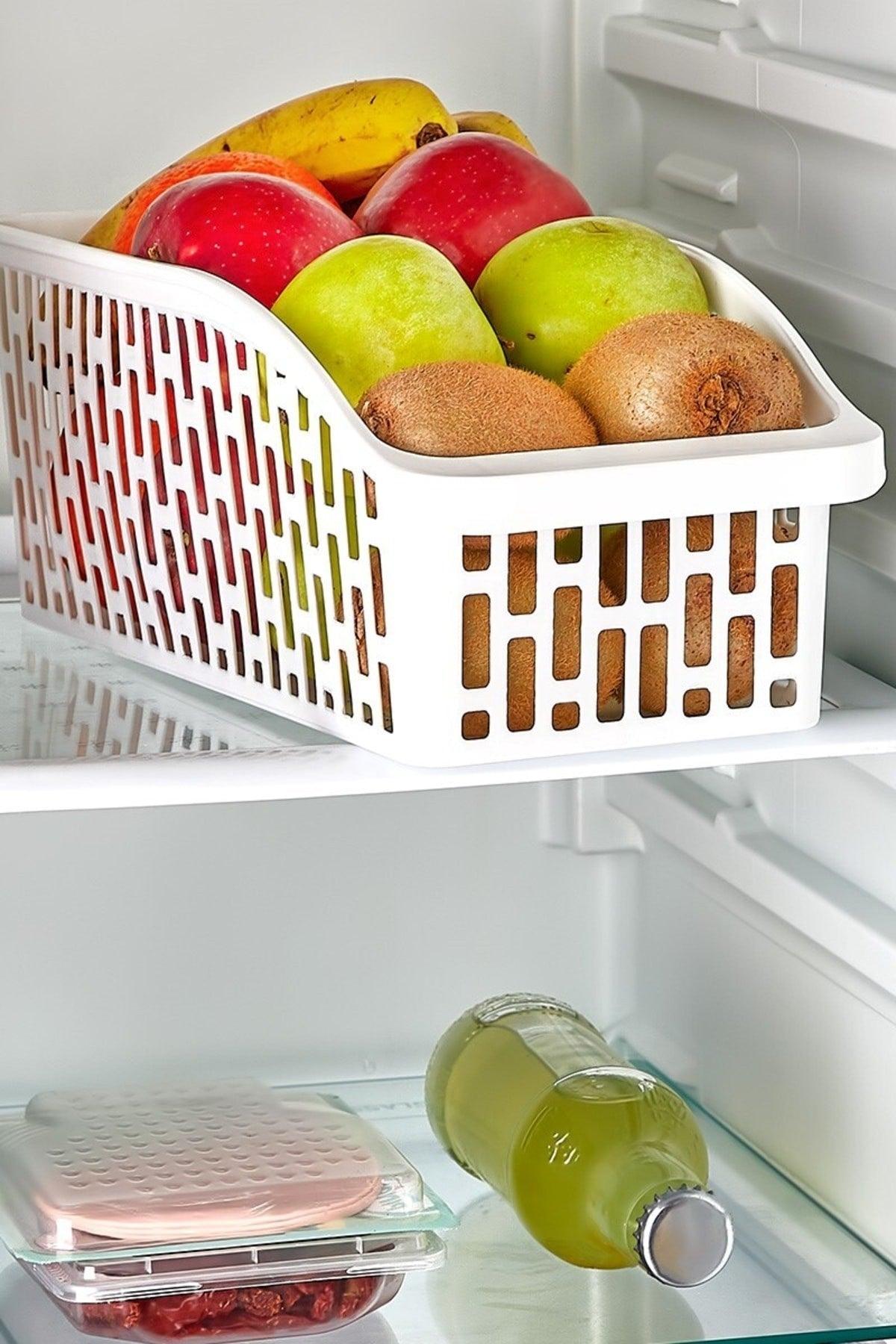 Refrigerator Basket Cabinet Organizer Basket Organizer Refrigerator Basket Long - Swordslife