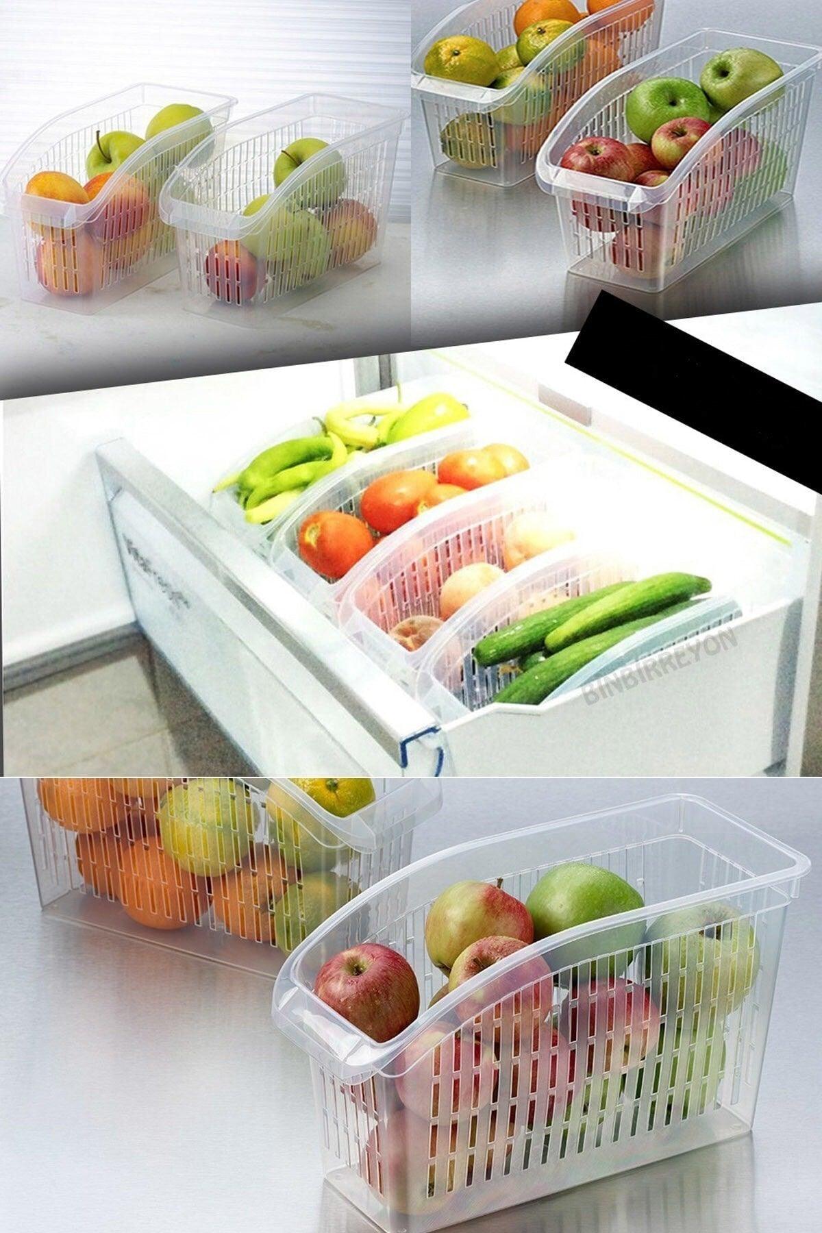 Refrigerator Basket Cabinet Organizer Basket Organizer Transparent 5 pcs 30x17x16 No :2 - Swordslife