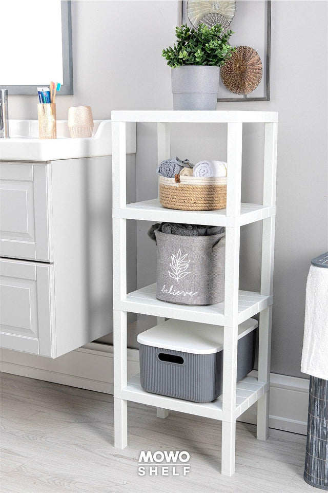 Shelf 4-Tier Organizer Plastic Shelving Unit