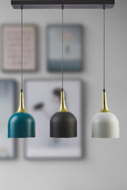 Reina Modern Design Metal Headboard Mix Color Lined Pendant Lamp Cafe - Kitchen 3 Piece Chandelier - Swordslife