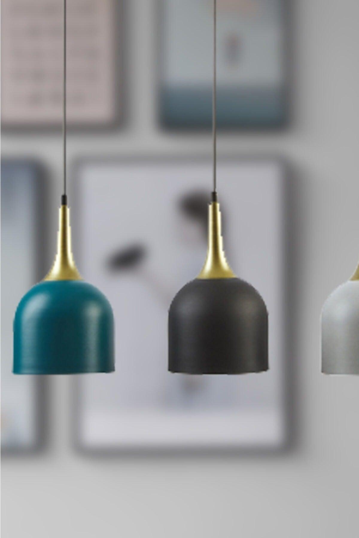 Reina Modern Design Metal Headboard Mix Color Lined Pendant Lamp Cafe - Kitchen 3 Piece Chandelier - Swordslife