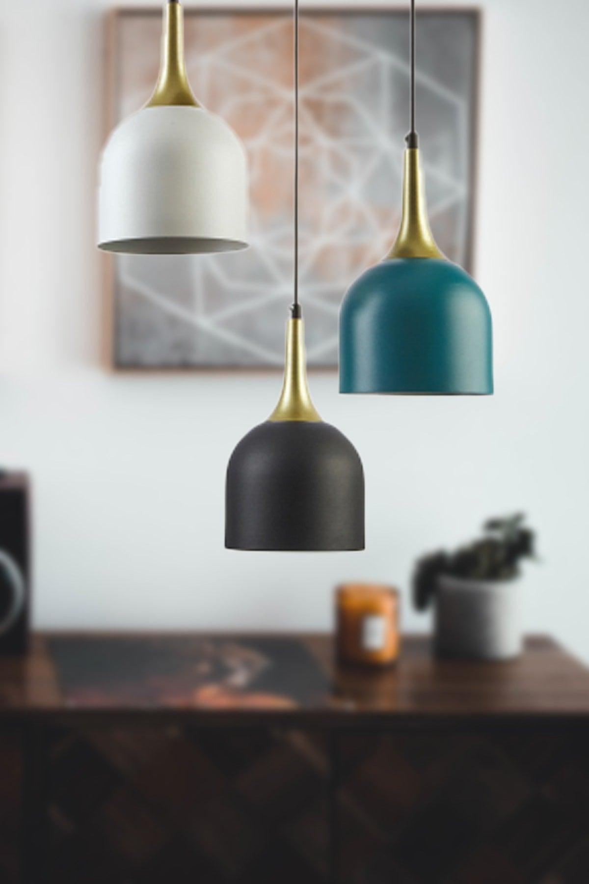 Reina Modern Design Metal Headboard Mix Color Pendant Lamp Cafe - Kitchen 3 Piece Chandelier - Swordslife