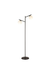 Renji 2li Schwarz Weißglas Modern Dekoratives Design Wohnzimmer-Salon Lampe - Swordslife