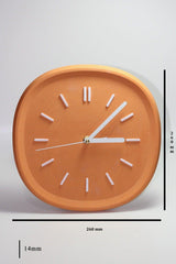 Colorful Design Square Concrete Wall Clock | Orange 26 cm - Swordslife