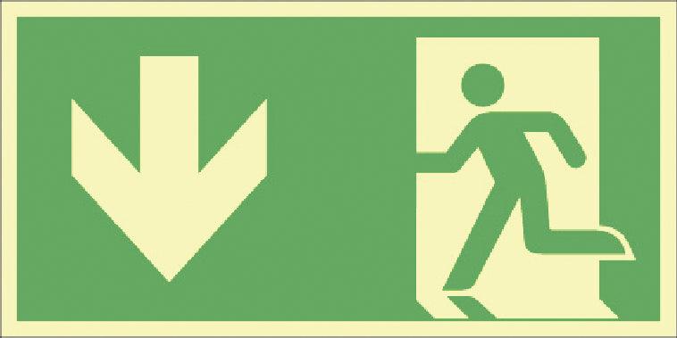 Escape sign - "emergency exit" / 297x148 / foil - Swordslife