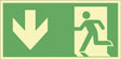 Rescue sign - "emergency exit" / 297x148 / plastic - Swordslife