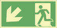 Rescue sign - escape route down / 297x148 / foil - Swordslife