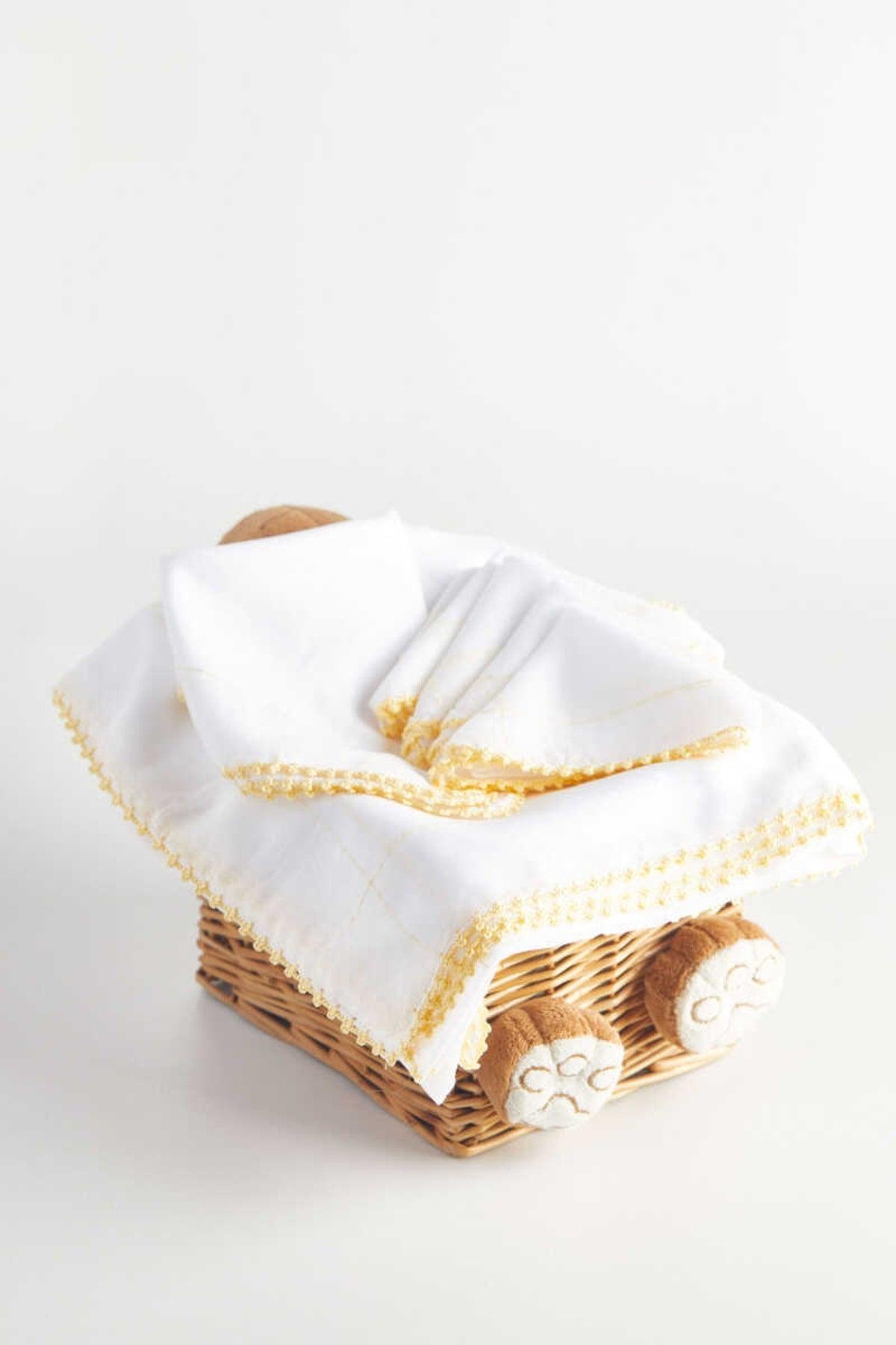 Retro Organic Baby Cheesecloth Muslin Set - Yellow - Swordslife