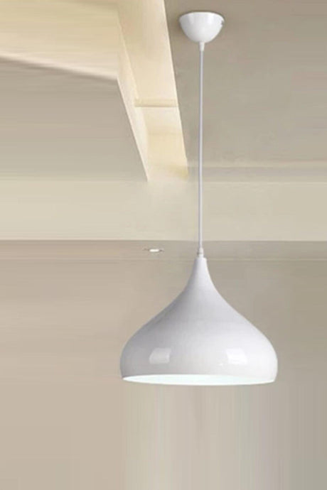 Reyes Special Design Sport Modern Metal Cafe-kitchen White Single Pendant Lamp Chandelier - Swordslife