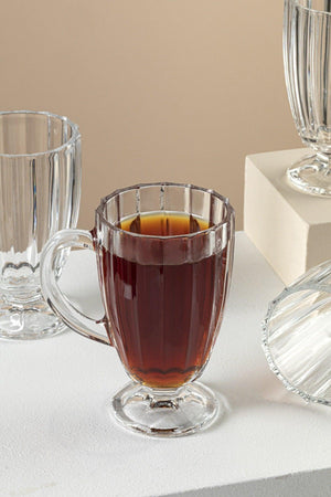Ricco Glass 4 Piece Breakfast Glass 160 Ml Transparent - Swordslife