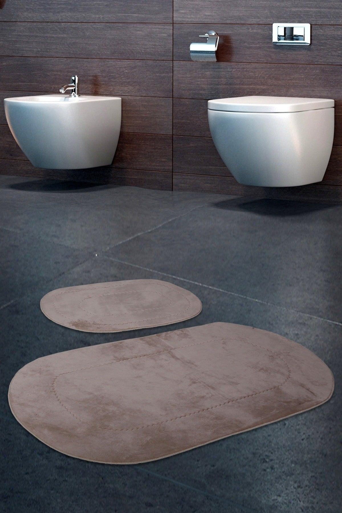 Rixos Mink 2 Pcs Bathroom Carpet Mat Set Non-Slip Toilet Seat Set - Swordslife