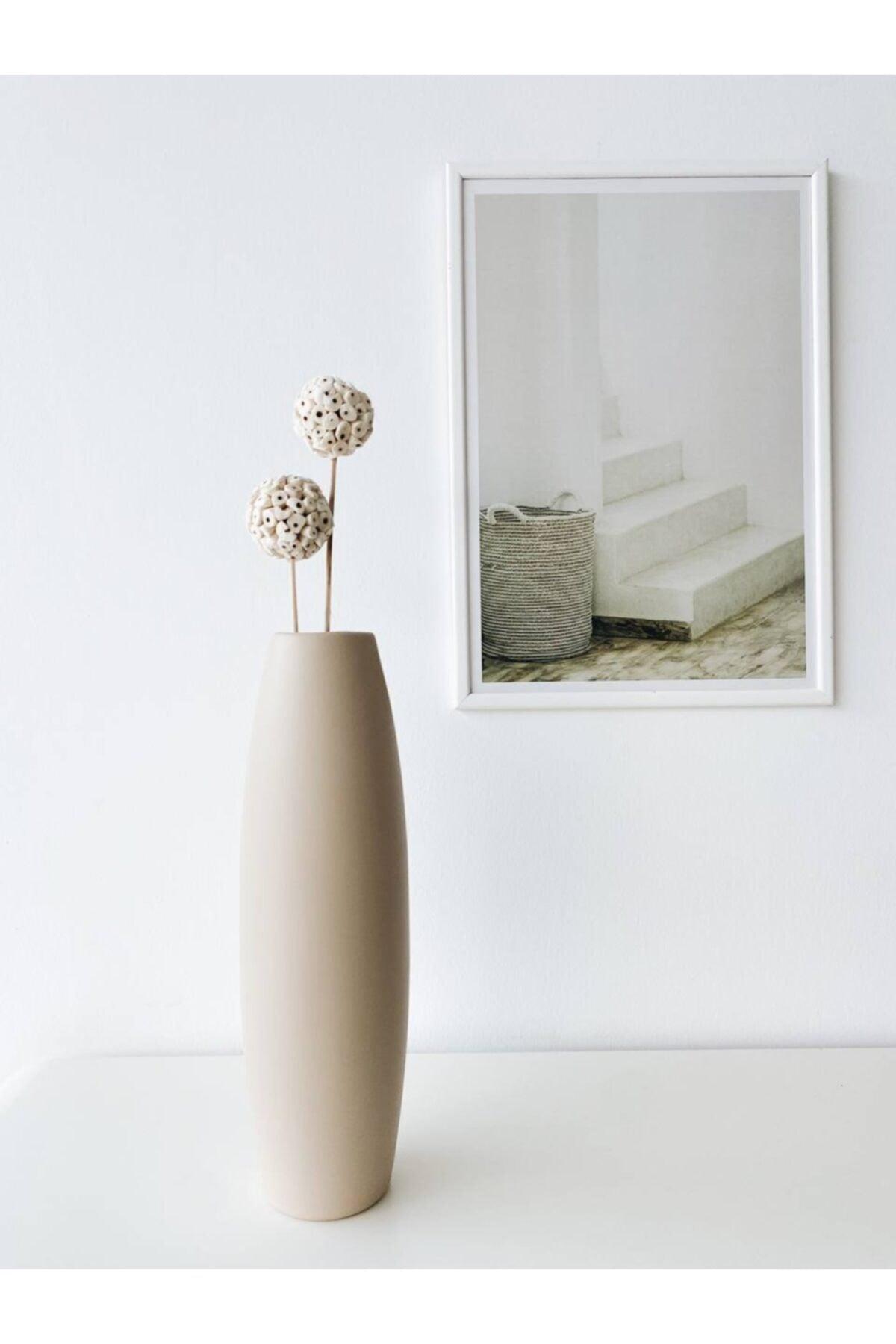 Roll Ceramic Vase Large (beige) - Swordslife