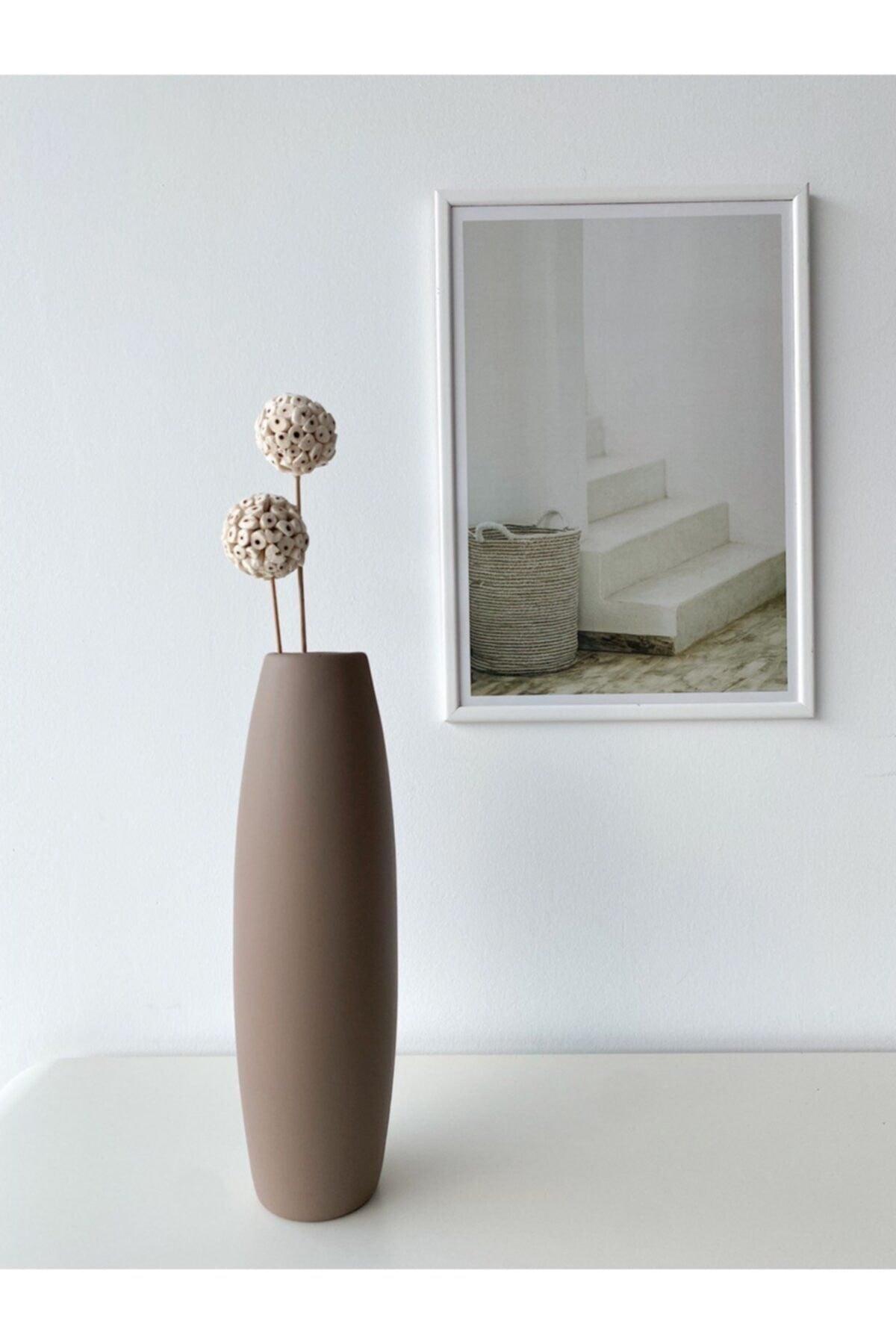 Roll Ceramic Vase Large (light Brown) - Swordslife