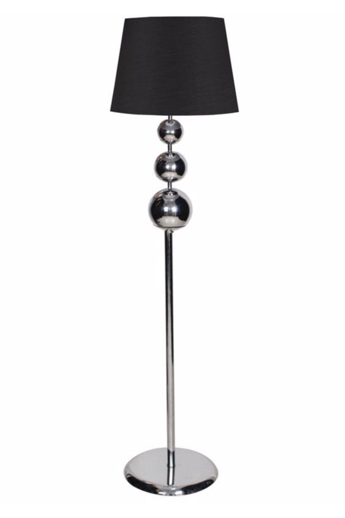 3 Roller Chrome Plated Floor Lamp Black - Swordslife