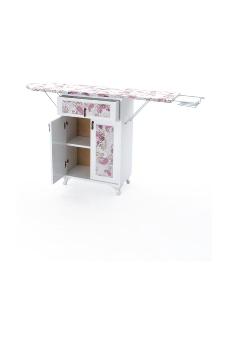 Rose Pink Ironing Board with Cabinet - Swordslife