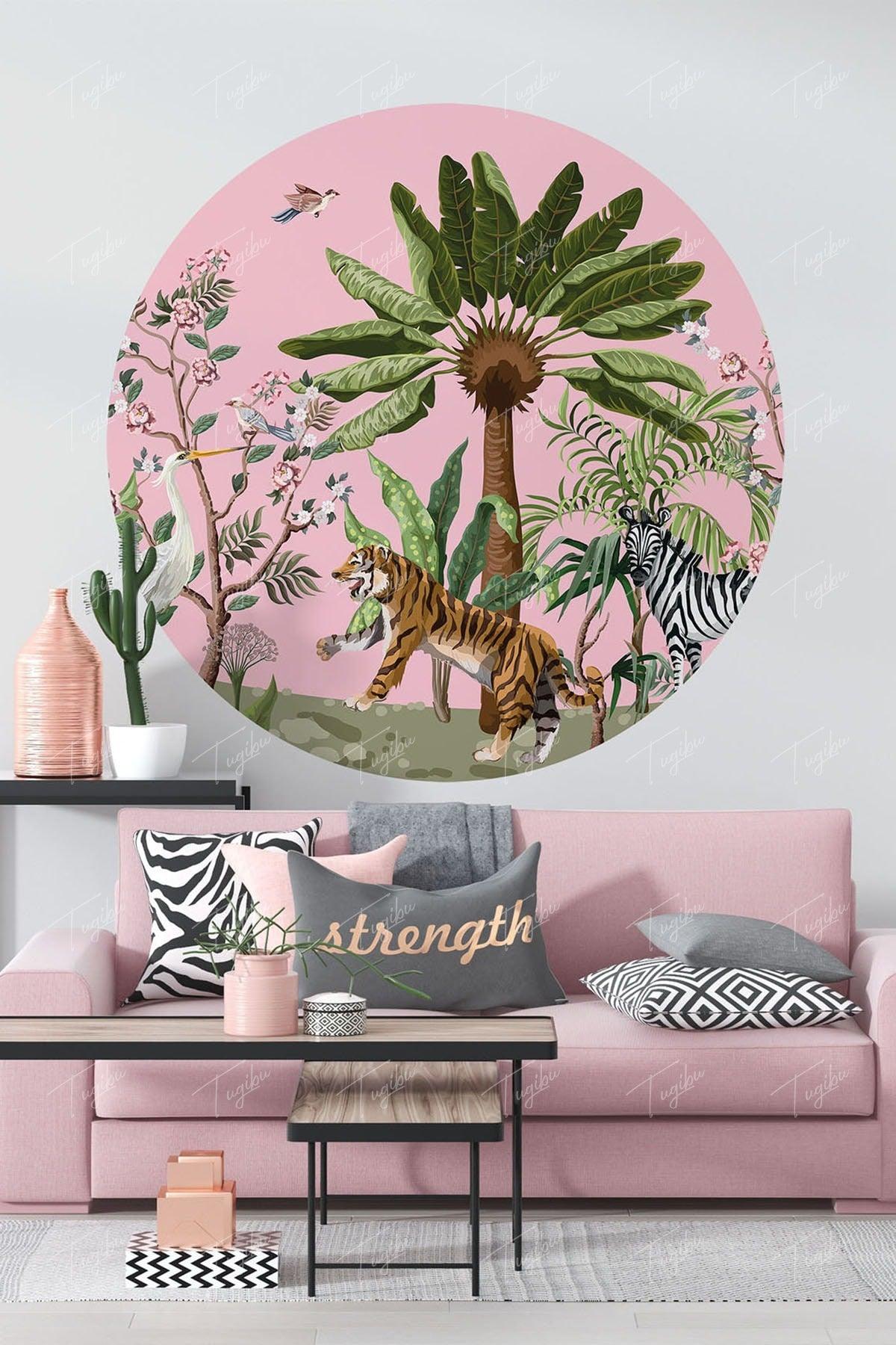 Round Circle Forest Wall Sticker - Swordslife