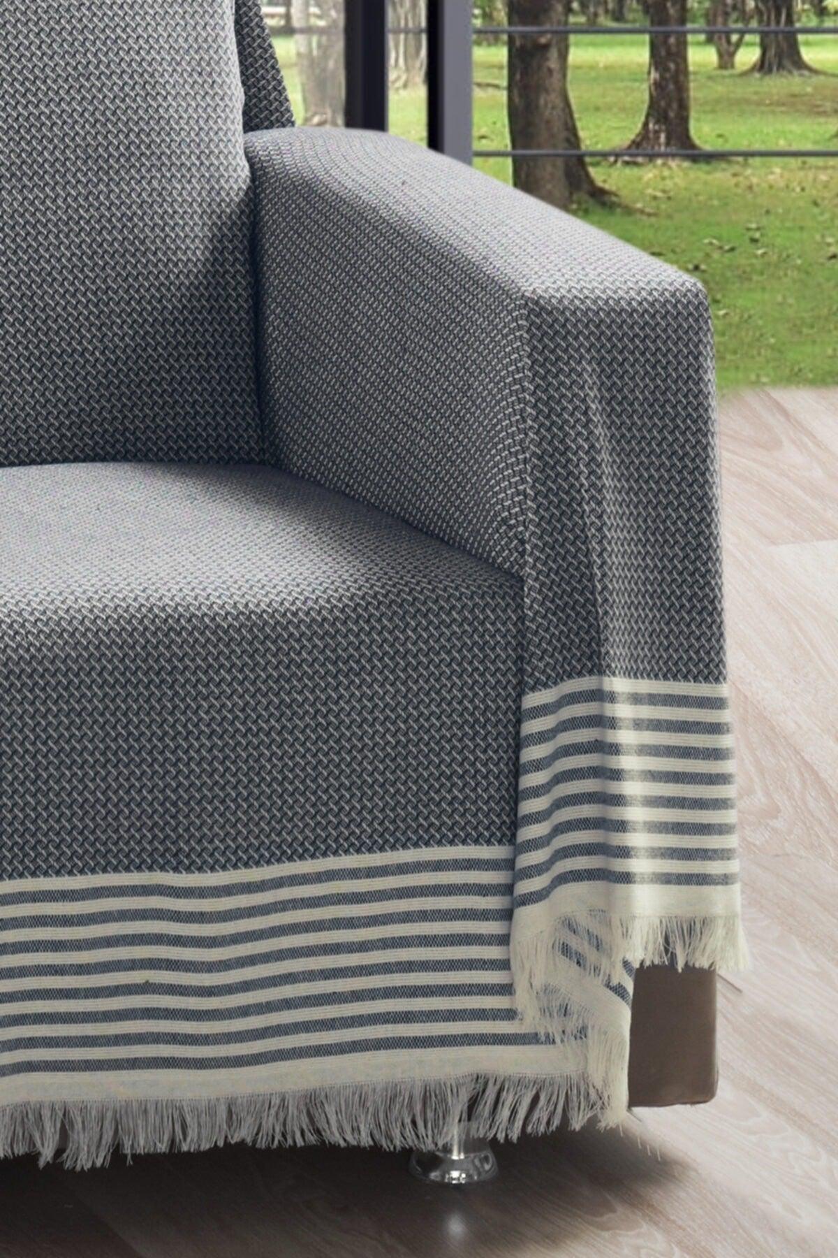 Royal Arms Covering Battal Size 180 X 300 Sofa Bed Sofa Cover - Navy Blue - Swordslife