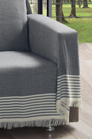 Royal Arms Covering Battal Size 180 X 300 Sofa Bed Sofa Cover - Navy Blue - Swordslife