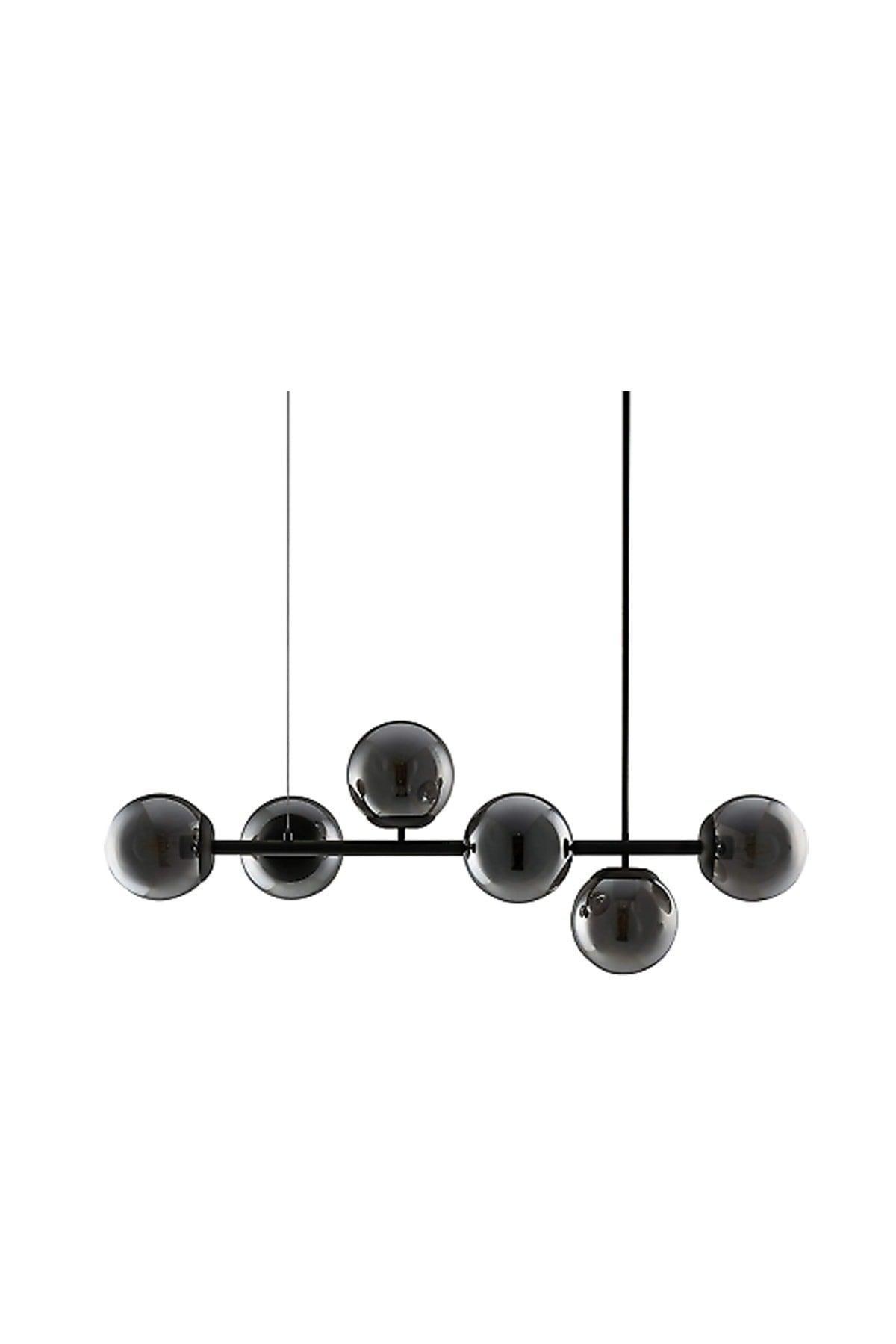 Royal Modern Design Black Case Smoked Glass Six Six Chandelier - Swordslife