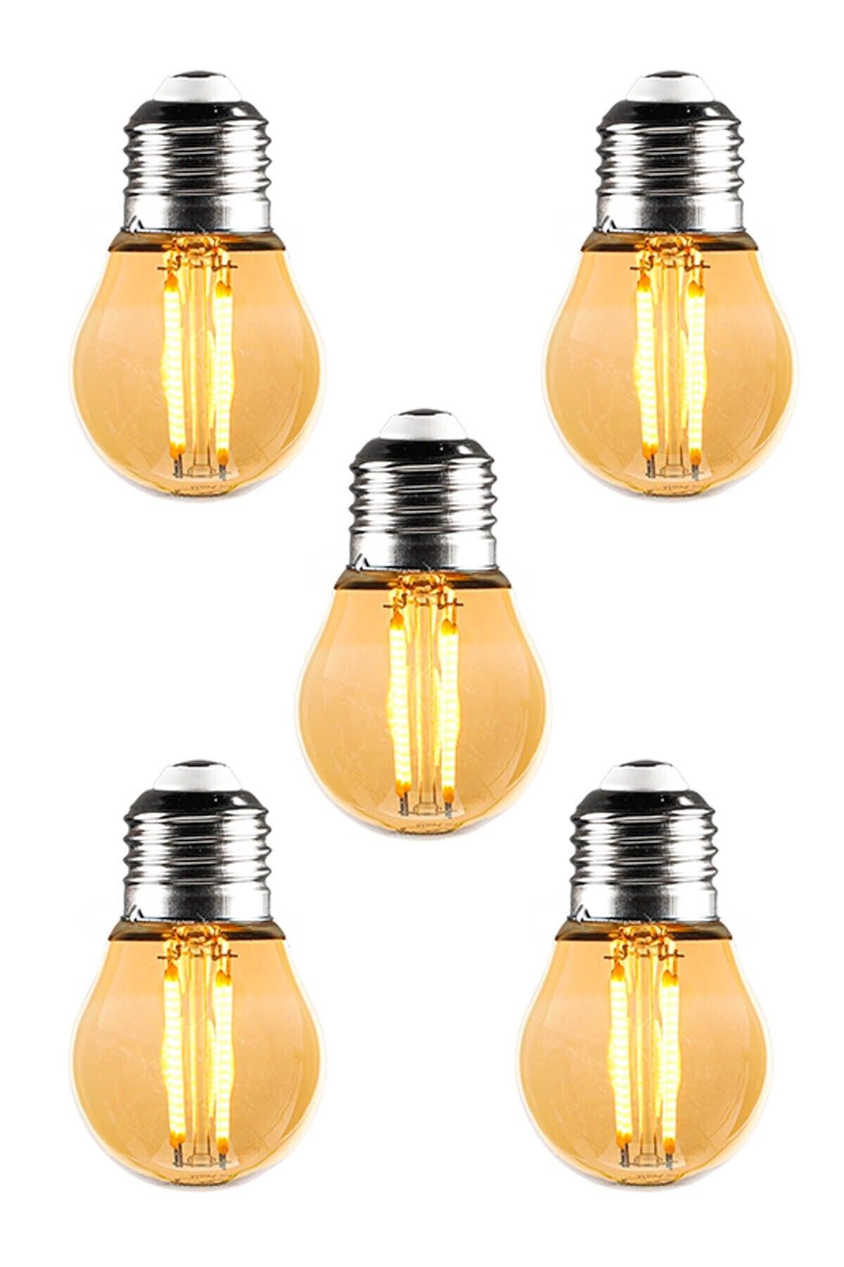 Rustic Led 5 Pcs Bulb Yellow Ball