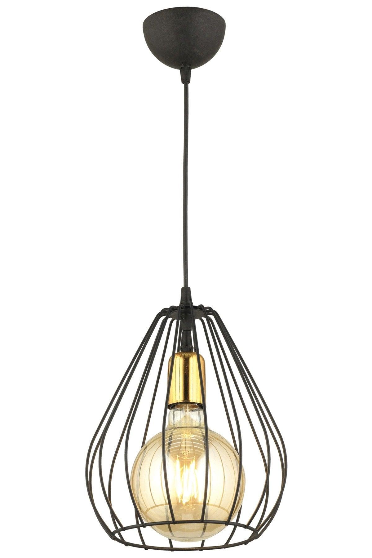 Rustic Masis Single Pendant Lamp Black - Swordslife