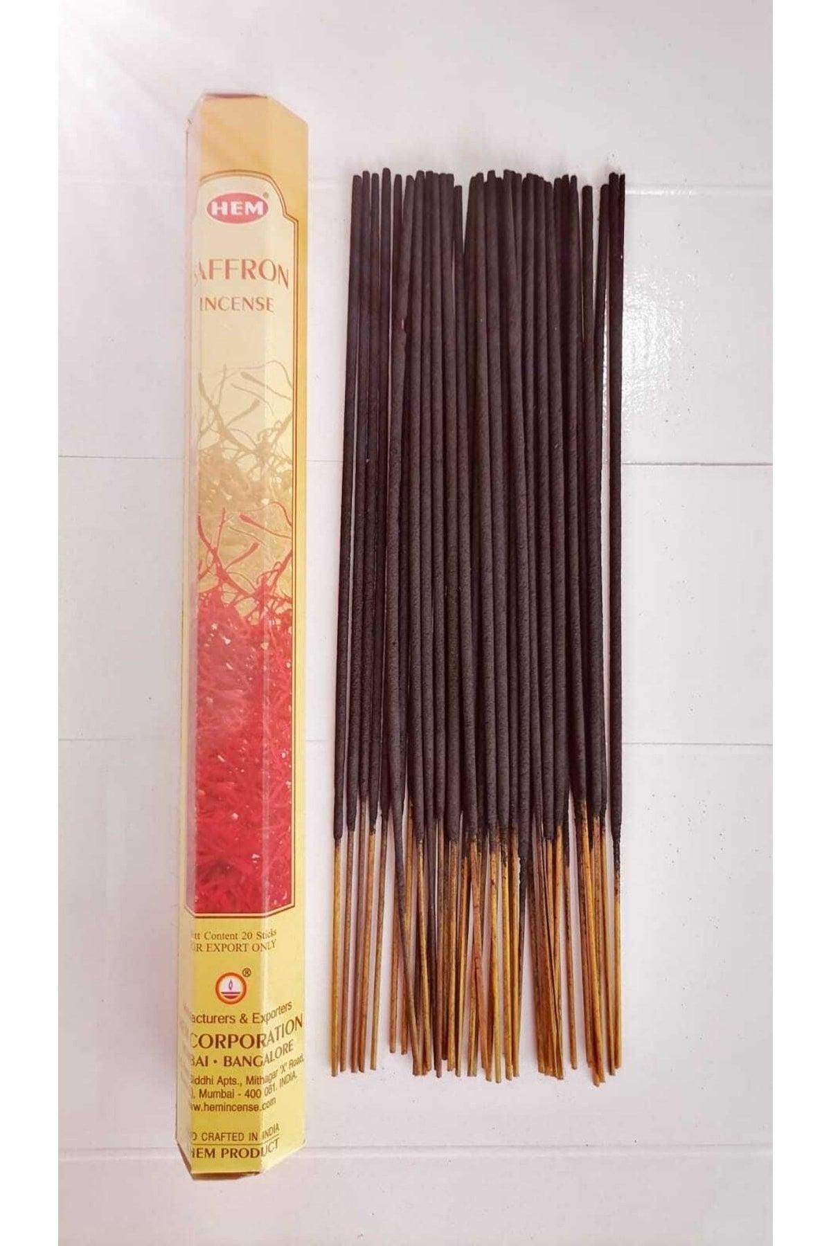 Saffron Scented 1 Box Stick Incense 20 pcs - Swordslife