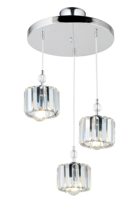 Saka 3-Piece Chrome Pendant Lamp Y-10 Chandelier - Swordslife