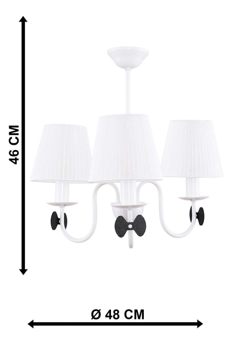 Samara 3-Piece Chandelier With White Hat 200 001 0439 03-1 - Swordslife