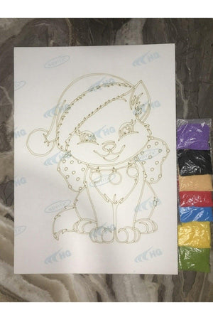 Sand Painting Set Christmas Cat