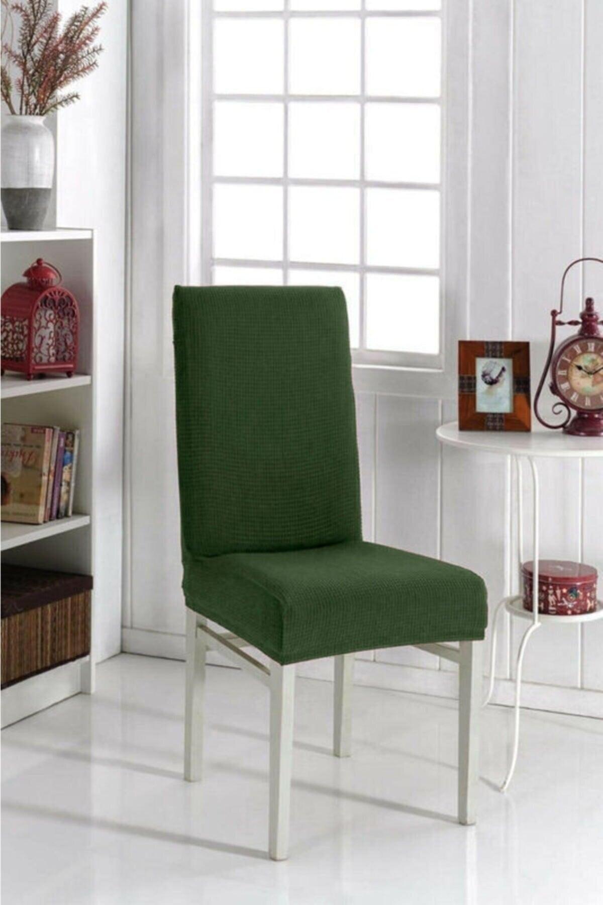 Chair Cover Khaki Green Color Lycra Washable 1 Piece - Swordslife