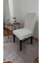 Chair Cover Cream Color Lycra Washable 1 Piece - Swordslife