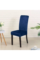 Chair Cover Lycra Navy Blue Color Washable Elastic Chair Cover - Swordslife