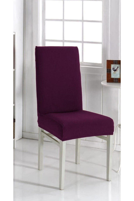 Chair Cover Purple Color Lycra Washable 1 Piece Elastic Chair Cover - Swordslife