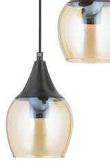 Sante 2-Set Black Honey Glass Modern Pendant Chandelier - Swordslife