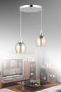 Sante 2-Set Chrome Honey Glass Modern Pendant Chandelier - Swordslife